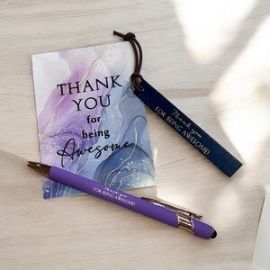 Thank you Gift Set Appreciation Engraved Gift Book and Pen